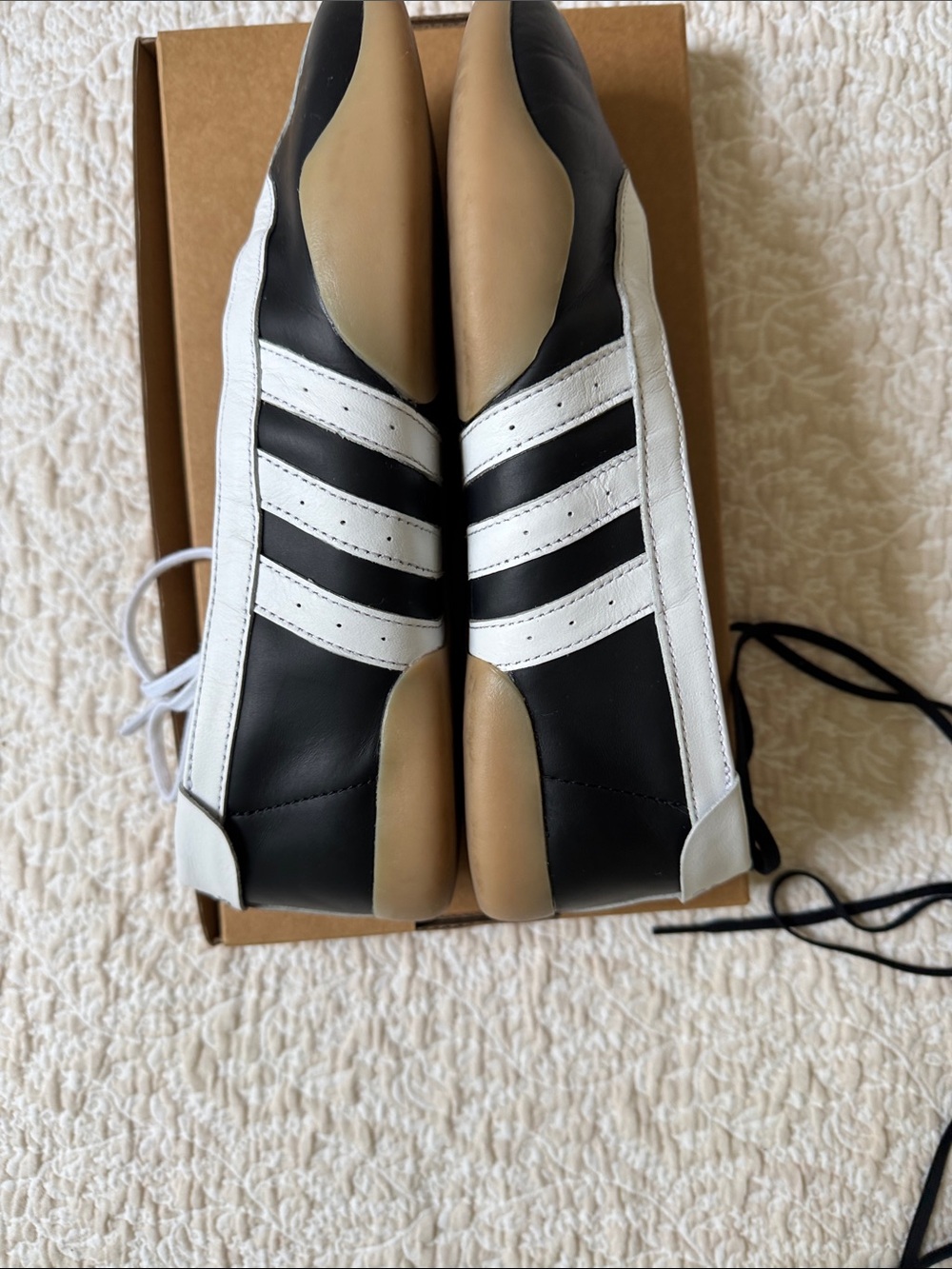 adidas ballet sneakers Taekwondo Mei, black & white, 3 laces, size 9, very clean - Picture 6 of 12